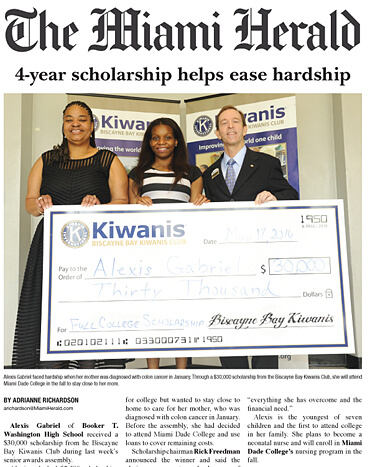 4-Year Scholarship Helps Ease Hardship