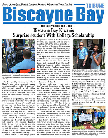 Biscayne Bay Surprises Student with College Scholarship